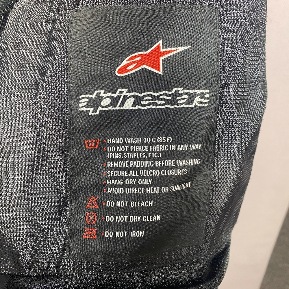 Alpinestars XXL Padded Mesh Motorcycle Jacket Shell Lightweight Airflow Mens EUC - Picture 9 of 11
